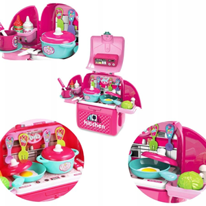 ست اسباب بازی آشپزخانه کوله پشتی kitchen Set 2 in 1_اسباب بازی